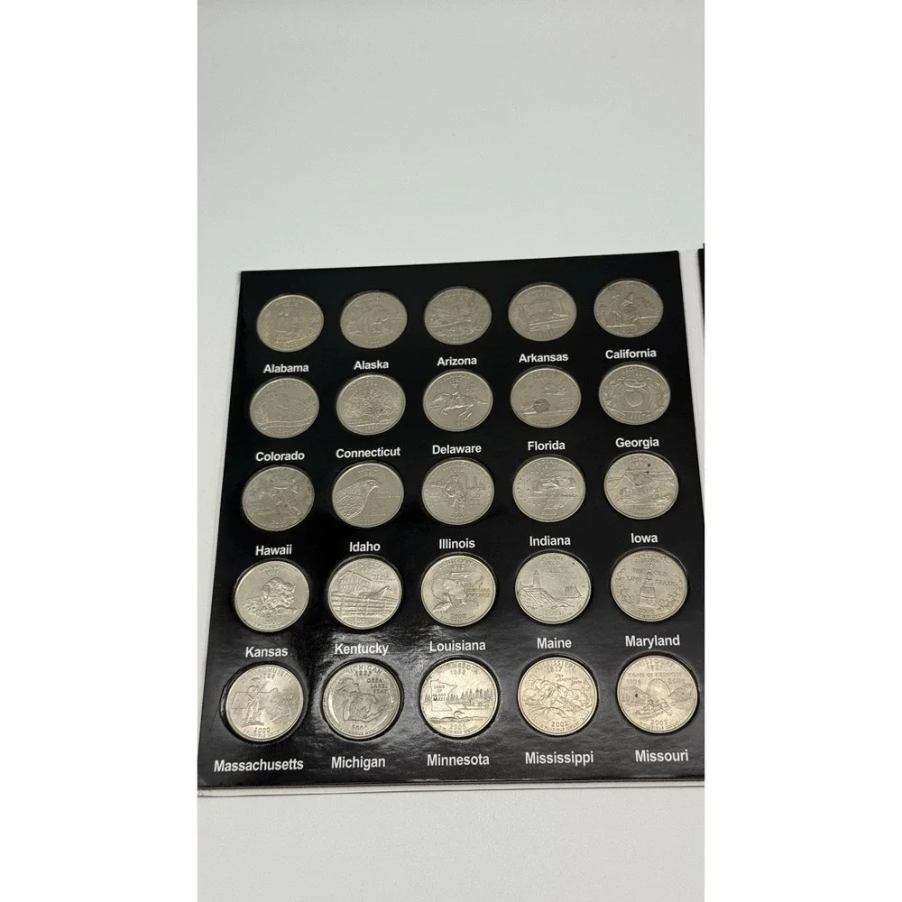 Fifty‎ States US United States Quarter Collection Full Album Of All 50 Coins